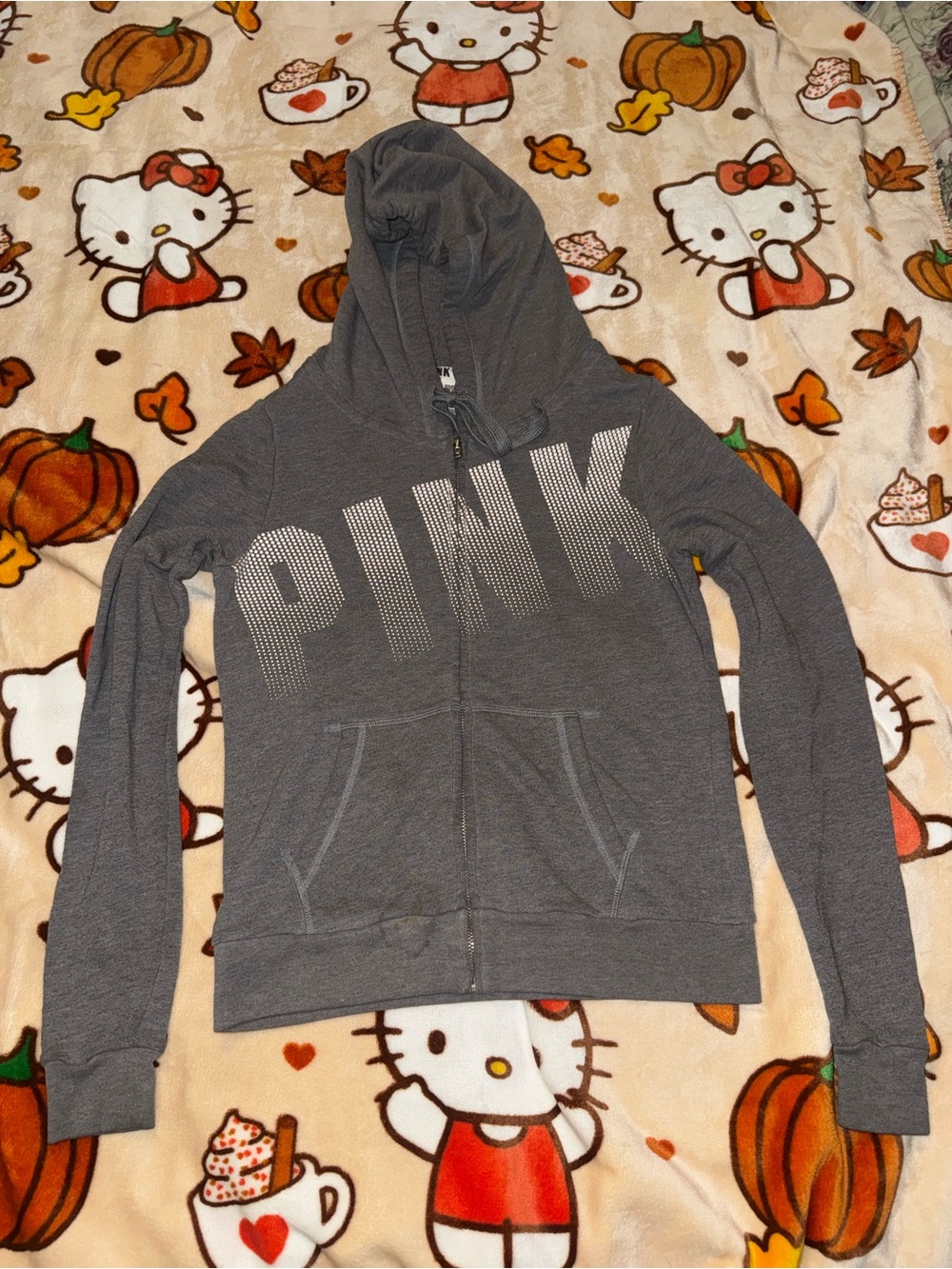 Victoria's Secret PINK Gray Zip-Up Hoodie